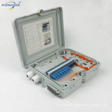 FTTH0212A ABS material 2 inlet port 12 outlet ports engineer plastic wall mount Fiber Optic Termination Boxes